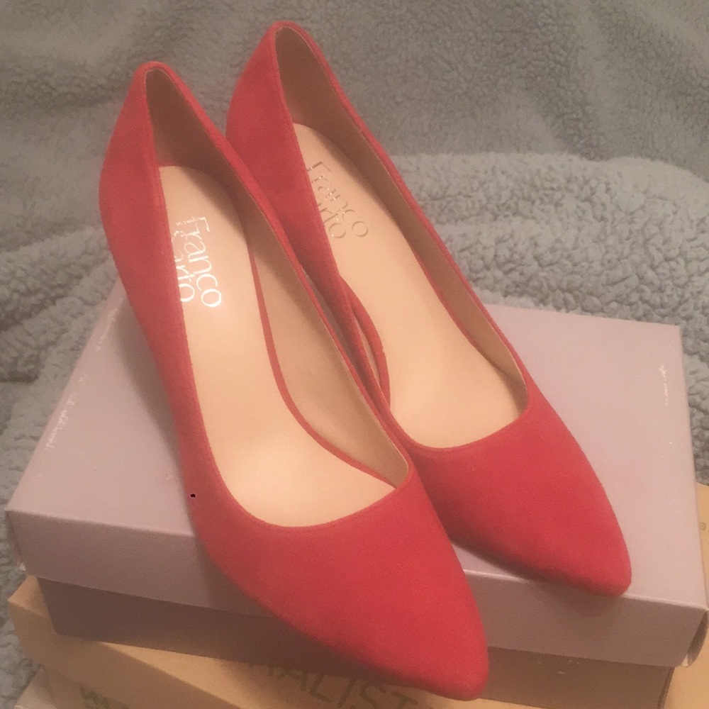 Red Franco Sarto Pumps